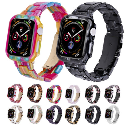 For Apple Watch Ultra 2 / Ultra 49mm Printed Resin PC Watch Band Case Kit(Pearl White) - Watch Cases by PMC Jewellery | Online Shopping South Africa | PMC Jewellery | Buy Now Pay Later Mobicred