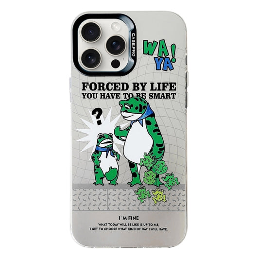 For iPhone 16 Pro Max Electroplated Silver Series PC Protective Phone Case(Frog) - iPhone 16 Pro Max Cases by PMC Jewellery | Online Shopping South Africa | PMC Jewellery | Buy Now Pay Later Mobicred