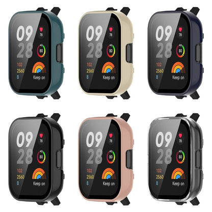 For Redmi Watch 3 Lite / Redmi Watch 3 Active PC + Tempered Film Integrated Watch Protective Case(Transparent) - Watch Cases by PMC Jewellery | Online Shopping South Africa | PMC Jewellery