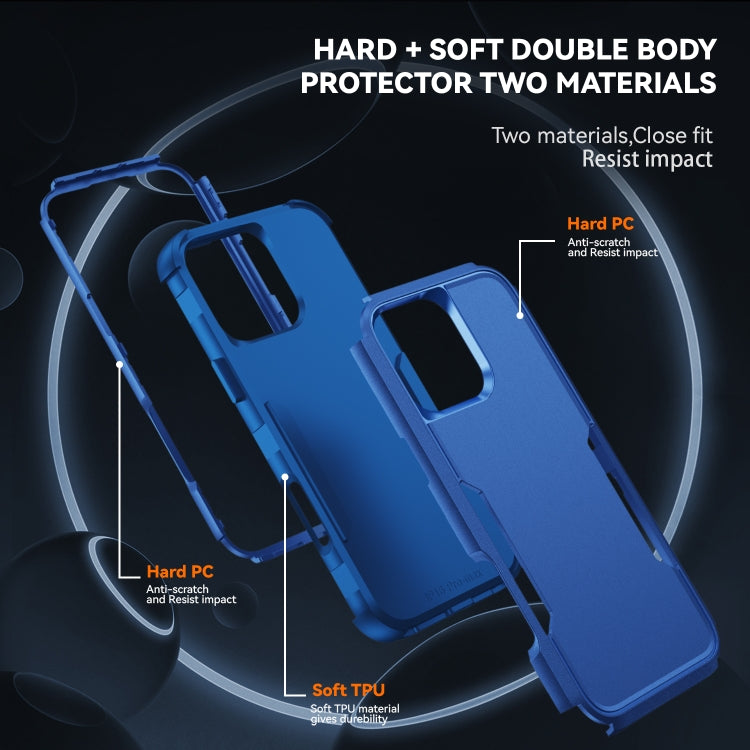 For iPhone 16 Pro Max Commuter Shockproof TPU + PC Phone Case(Royal Blue) - iPhone 16 Pro Max Cases by PMC TechLife | Online Shopping South Africa | PMC TechLife | Buy Now Pay Later Mobicred