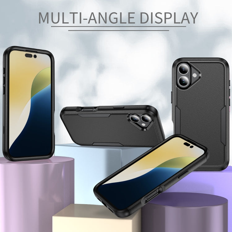 For iPhone 16 Plus Commuter Shockproof TPU + PC Phone Case(Black) - iPhone 16 Plus Cases by PMC TechLife | Online Shopping South Africa | PMC TechLife | Buy Now Pay Later Mobicred