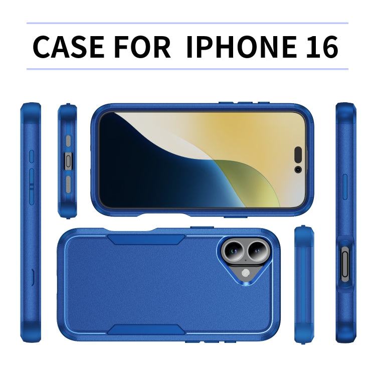 For iPhone 16 Commuter Shockproof TPU + PC Phone Case(Royal Blue) - iPhone 16 Cases by PMC TechLife | Online Shopping South Africa | PMC TechLife | Buy Now Pay Later Mobicred