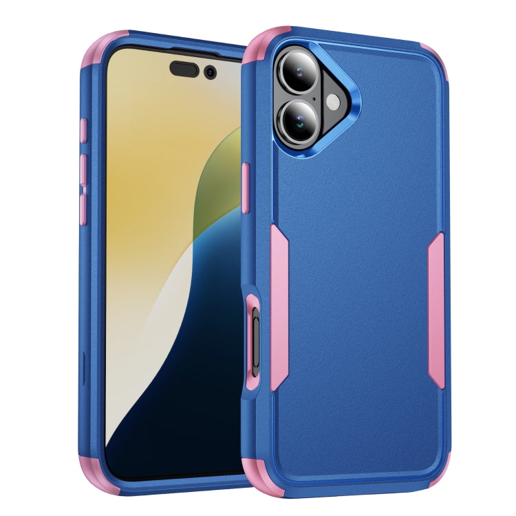 For iPhone 16 Commuter Shockproof TPU + PC Phone Case(Royal Blue+Pink) - iPhone 16 Cases by PMC Jewellery | Online Shopping South Africa | PMC Jewellery | Buy Now Pay Later Mobicred