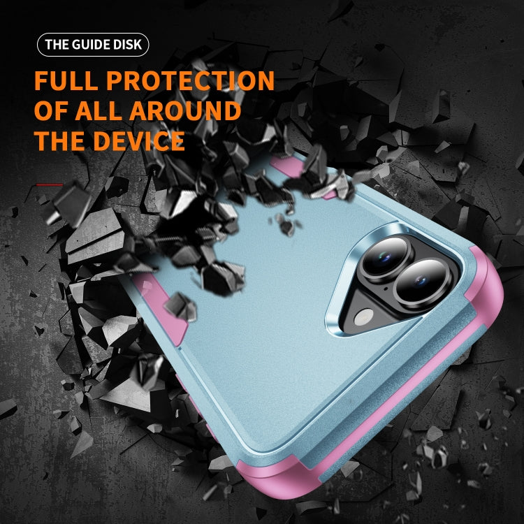 For iPhone 16 Commuter Shockproof TPU + PC Phone Case(Grey Green+Pink) - iPhone 16 Cases by PMC TechLife | Online Shopping South Africa | PMC TechLife | Buy Now Pay Later Mobicred