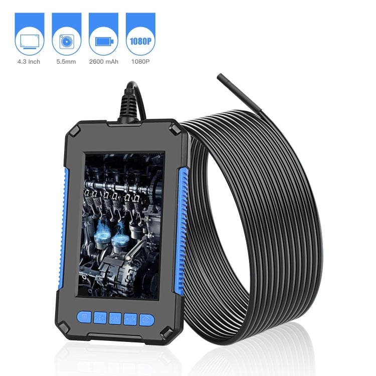 P40 5.5mm HD Blue Waterproof Portable Integrated Hand-held Vertical Screen Industry Endoscope, Length:5m(Hardwire) -  by PMC Jewellery | Online Shopping South Africa | PMC Jewellery | Buy Now Pay Later Mobicred