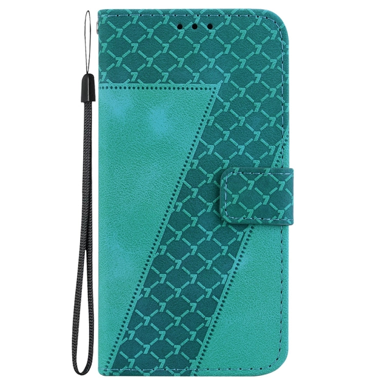 For Xiaomi Redmi Note 13 Pro+ 5G 7-shaped Embossed Leather Phone Case(Green) - Note 13 Pro+ Cases by PMC TechLife | Online Shopping South Africa | PMC TechLife | Buy Now Pay Later Mobicred