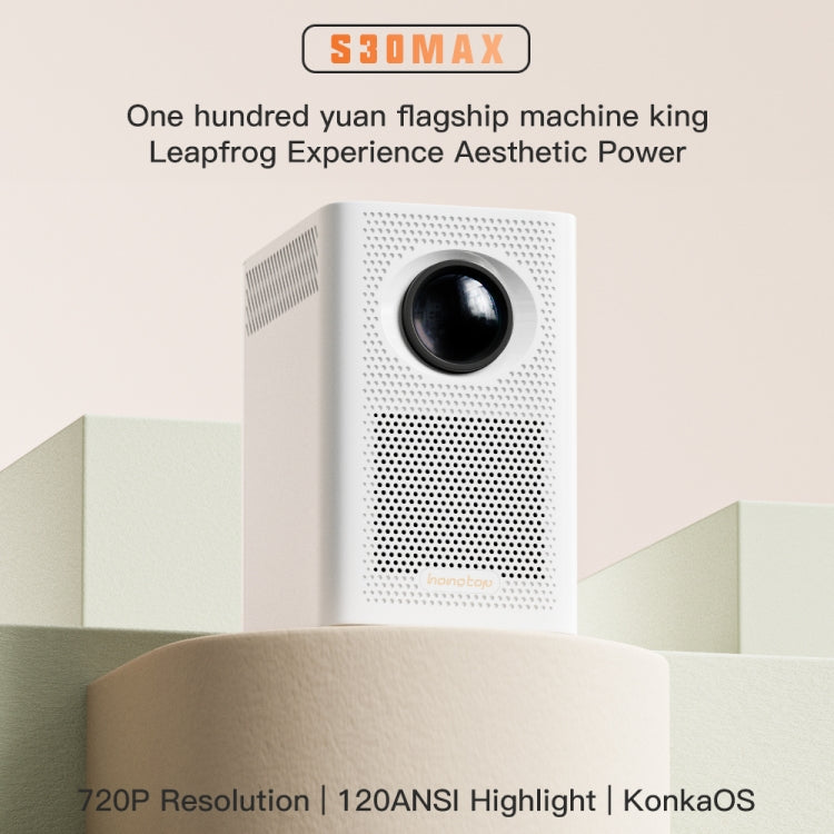 S30 Max Android 10 OS HD Portable WiFi Mobile Projector, Plug Type:AU Plug(White) - free shipping - PMC TechLife - Order now!