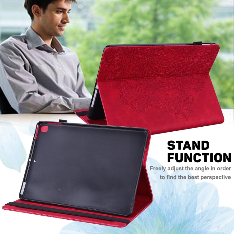 For Google Pixel Tablet Peacock Embossed Pattern Leather Tablet Case(Red) - Google by PMC TechLife | Online Shopping South Africa | PMC TechLife | Buy Now Pay Later Mobicred