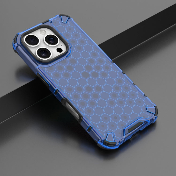 For iPhone 16 Pro Honeycomb Shockproof Phone Case(Blue) - iPhone 16 Pro Cases by PMC Jewellery | Online Shopping South Africa | PMC Jewellery | Buy Now Pay Later Mobicred