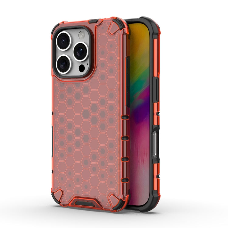 For iPhone 16 Pro Max Honeycomb Shockproof Phone Case(Red) - iPhone 16 Pro Max Cases by PMC Jewellery | Online Shopping South Africa | PMC Jewellery | Buy Now Pay Later Mobicred