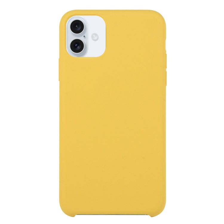 For iPhone 16 Solid Silicone Phone Case(Yellow) - iPhone 16 Cases by PMC Jewellery | Online Shopping South Africa | PMC Jewellery | Buy Now Pay Later Mobicred