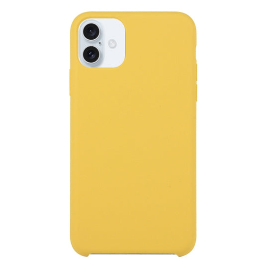 For iPhone 16 Solid Silicone Phone Case(Yellow) - iPhone 16 Cases by PMC Jewellery | Online Shopping South Africa | PMC Jewellery | Buy Now Pay Later Mobicred