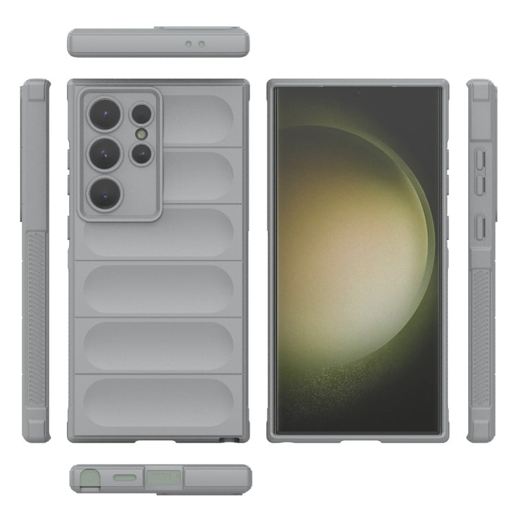 For Samsung Galaxy S24 Ultra 5G Magic Shield TPU + Flannel Phone Case(Grey) - Galaxy S24 Ultra 5G Cases by PMC TechLife | Online Shopping South Africa | PMC TechLife