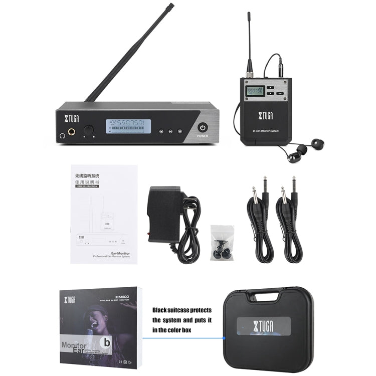 XTUGA  IEM1100 Professional Wireless In Ear Monitor System 1 BodyPacks(US Plug) - Microphone by XTUGA | Online Shopping South Africa | PMC Jewellery | Buy Now Pay Later Mobicred