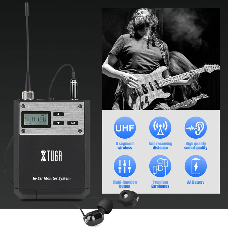 XTUGA  IEM1100 Professional Wireless In Ear Monitor System 1 BodyPacks(US Plug) - Microphone by XTUGA | Online Shopping South Africa | PMC Jewellery | Buy Now Pay Later Mobicred