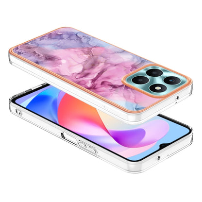 For Honor X6a Electroplating Marble Dual-side IMD Phone Case(Pink 013) - Honor Cases by PMC Jewellery | Online Shopping South Africa | PMC Jewellery