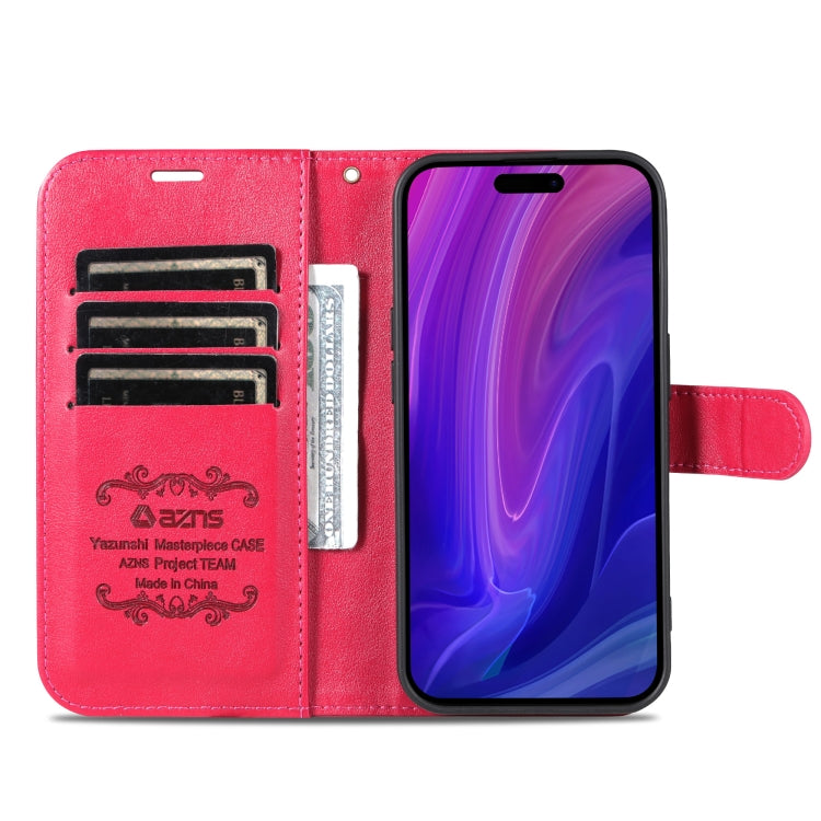 For iPhone 16 Pro AZNS Sheepskin Texture Flip Leather Phone Case(Red) - iPhone 16 Pro Cases by AZNS | Online Shopping South Africa | PMC Jewellery | Buy Now Pay Later Mobicred