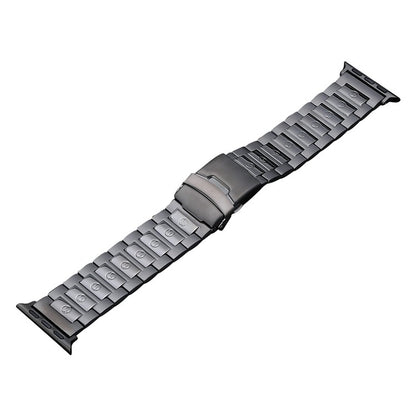 For Apple Watch Series 6 40mm Safety Buckle Titanium Steel Watch Band(Grey) - Watch Bands by PMC Jewellery | Online Shopping South Africa | PMC Jewellery