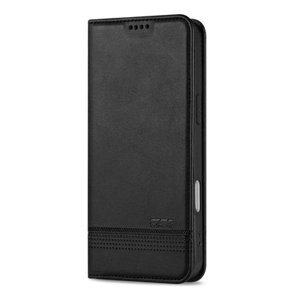 For iPhone 16 Plus AZNS Magnetic Calf Texture Flip Leather Phone Case(Black) - iPhone 16 Plus Cases by AZNS | Online Shopping South Africa | PMC Jewellery | Buy Now Pay Later Mobicred