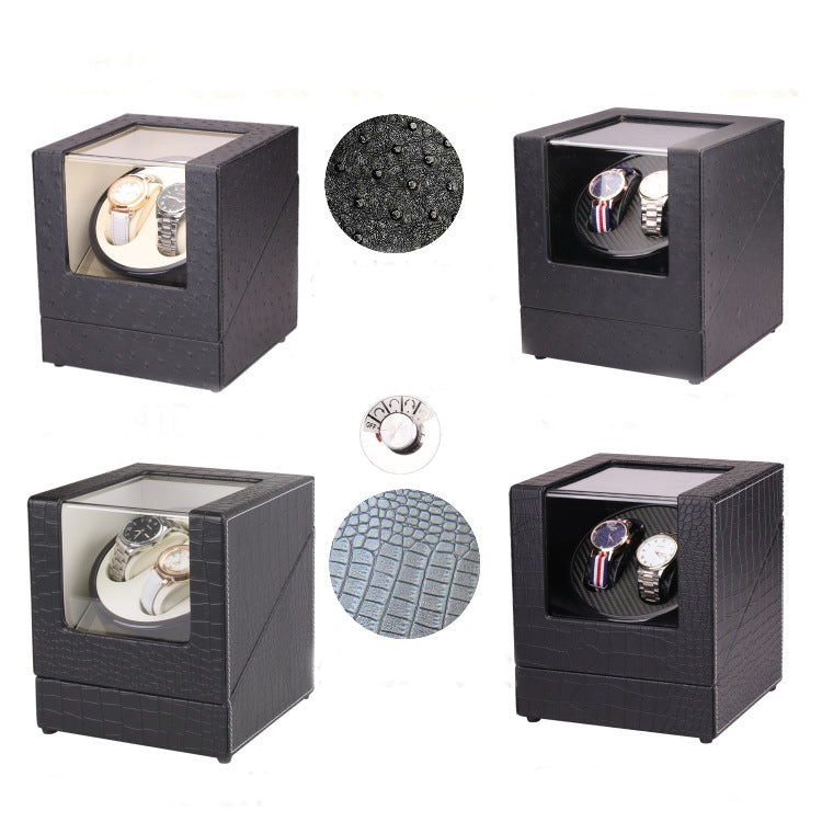 5 Gear Mechanical Automatic Watch Box Electric Motor Watch Shaker, US Plug, Style:Crocodile Pattern(White) - free shipping - PMC TechLife - Order now!