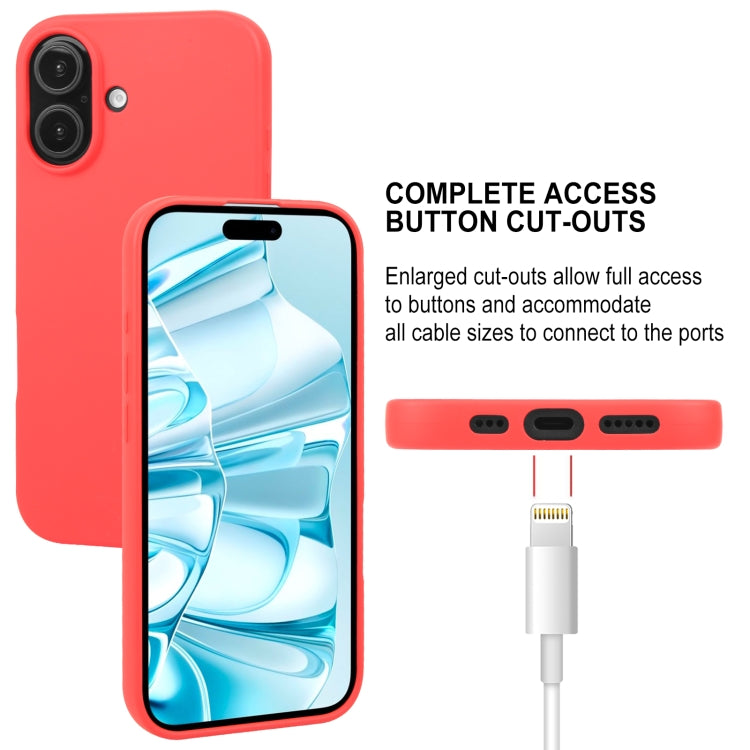 For iPhone 16 GOOSPERY SOFT FEELING Liquid TPU Soft Phone Case(Red) - iPhone 16 Cases by GOOSPERY | Online Shopping South Africa | PMC Jewellery | Buy Now Pay Later Mobicred