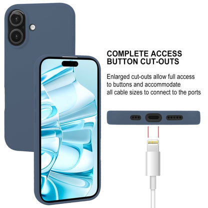 For iPhone 16 GOOSPERY SOFT FEELING Liquid TPU Soft Phone Case(Dark Blue) - iPhone 16 Cases by GOOSPERY | Online Shopping South Africa | PMC Jewellery | Buy Now Pay Later Mobicred