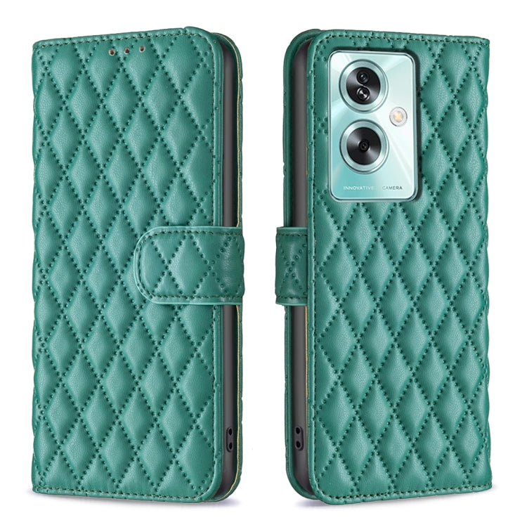 For OPPO A79 5G Diamond Lattice Wallet Leather Flip Phone Case(Green) - OPPO Cases by PMC TechLife | Online Shopping South Africa | PMC TechLife