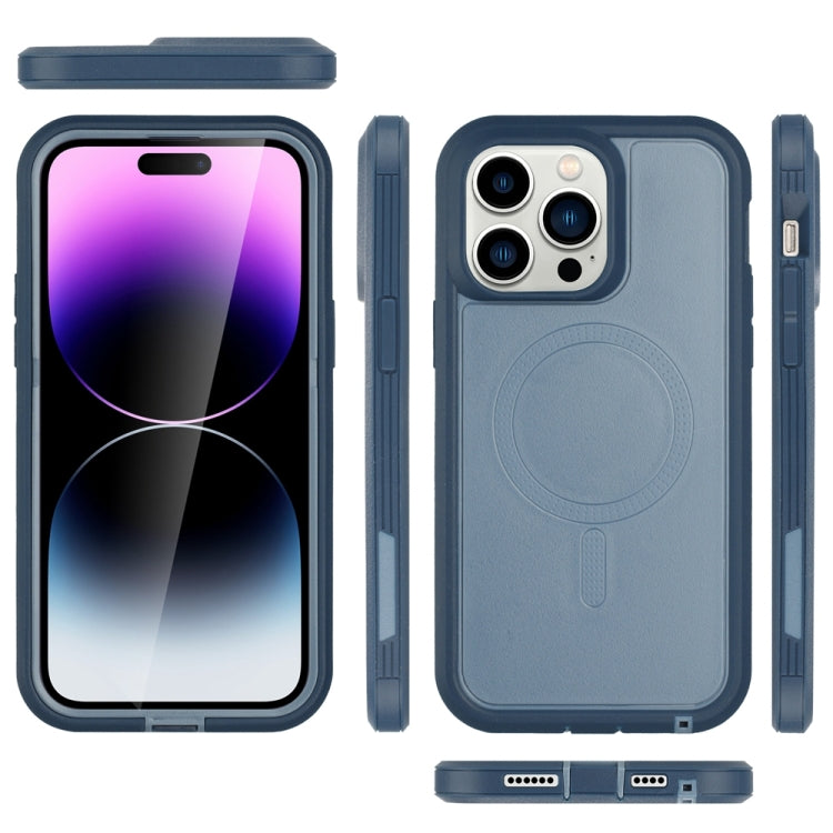 For iPhone 14 Plus Defender Series XT MagSafe Magnetic PC + TPU Shockproof Phone Case(Blue) - free shipping - PMC TechLife - Order now!
