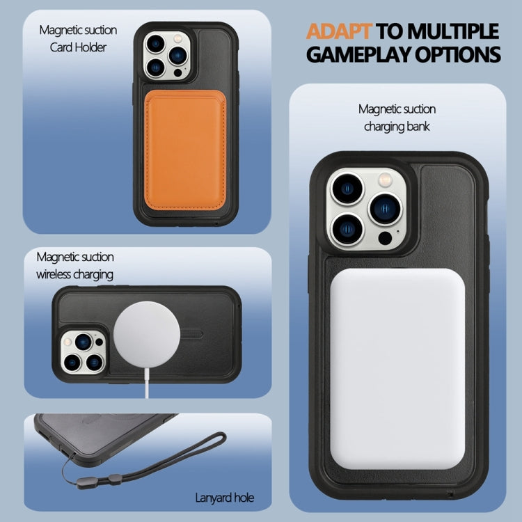 For iPhone 14 Pro Max Defender Series XT MagSafe Magnetic PC + TPU Shockproof Phone Case(Black) - iPhone 14 Pro Max Cases by PMC TechLife | Online Shopping South Africa | PMC TechLife