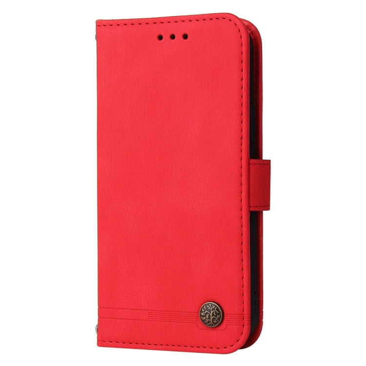 For OPPO A79 5G Skin Feel Life Tree Metal Button Leather Phone Case(Red) - OPPO Cases by PMC TechLife | Online Shopping South Africa | PMC TechLife