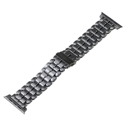 For Apple Watch Series 8 41mm Five Beads Titanium Steel Watch Band(Grey) - Watch Bands by PMC Jewellery | Online Shopping South Africa | PMC Jewellery