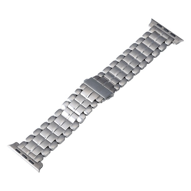 For Apple Watch Series 7 45mm Five Beads Titanium Steel Watch Band(Silver) - Watch Bands by PMC Jewellery | Online Shopping South Africa | PMC Jewellery