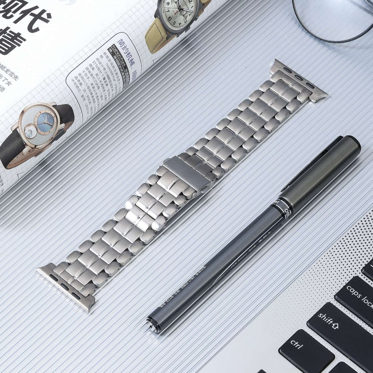 For Apple Watch Series 3 42mm Five Beads Titanium Steel Watch Band(Silver) - Watch Bands by PMC TechLife | Online Shopping South Africa | PMC TechLife