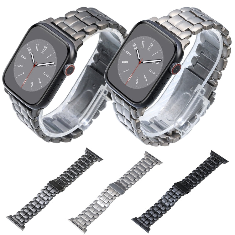 For Apple Watch SE 2022 44mm Five Beads Titanium Steel Watch Band(Grey) - Watch Bands by PMC TechLife | Online Shopping South Africa | PMC TechLife