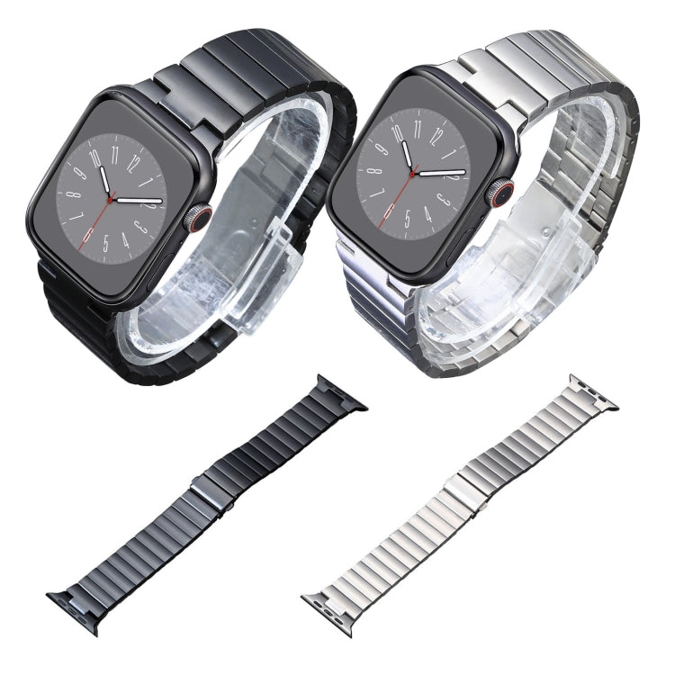 For Apple Watch SE 40mm Flat Buckle Stainless Steel Watch Band(Silver) - free shipping - PMC TechLife - Order now!