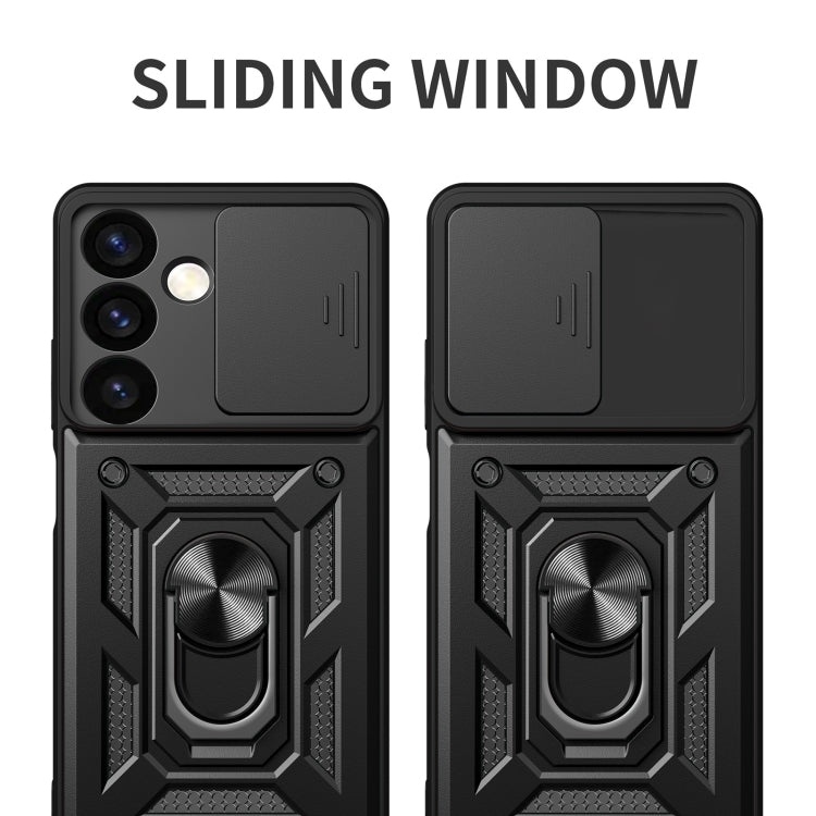 For Samsung Galaxy S24 5G Sliding Camera Cover Design TPU+PC Phone Case(Black) - Galaxy S24 5G Cases by PMC TechLife | Online Shopping South Africa | PMC TechLife | Buy Now Pay Later Mobicred