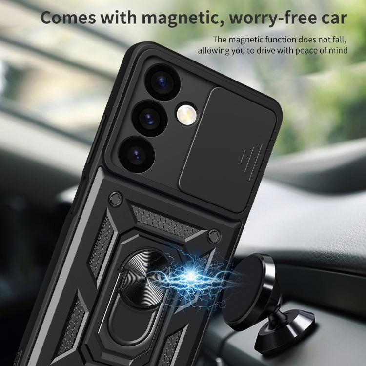 For Samsung Galaxy S24 5G Sliding Camera Cover Design TPU+PC Phone Case(Rose Gold) - Galaxy S24 5G Cases by PMC TechLife | Online Shopping South Africa | PMC TechLife