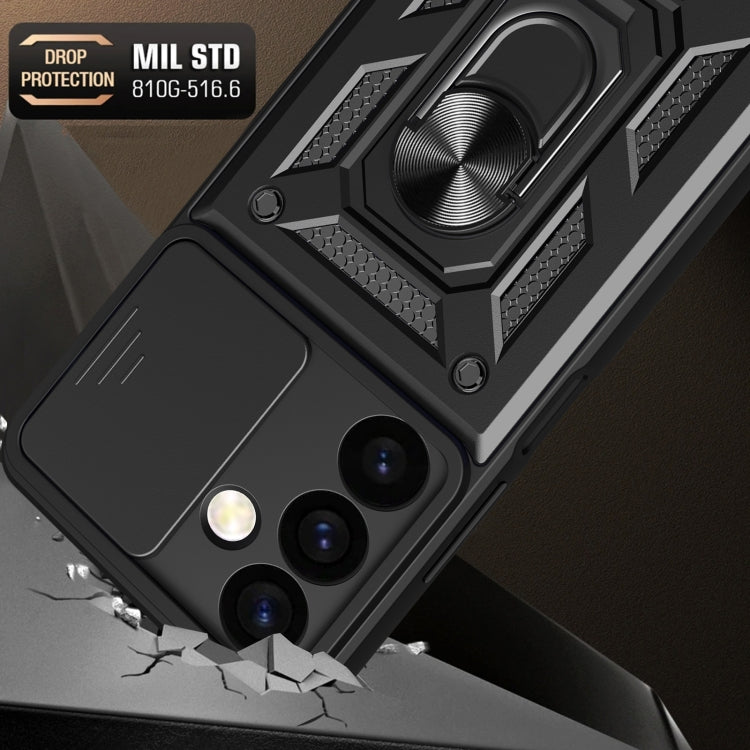 For Samsung Galaxy S24+ 5G Sliding Camera Cover Design TPU+PC Phone Case(Silver) - Galaxy S24+ 5G Cases by PMC TechLife | Online Shopping South Africa | PMC TechLife