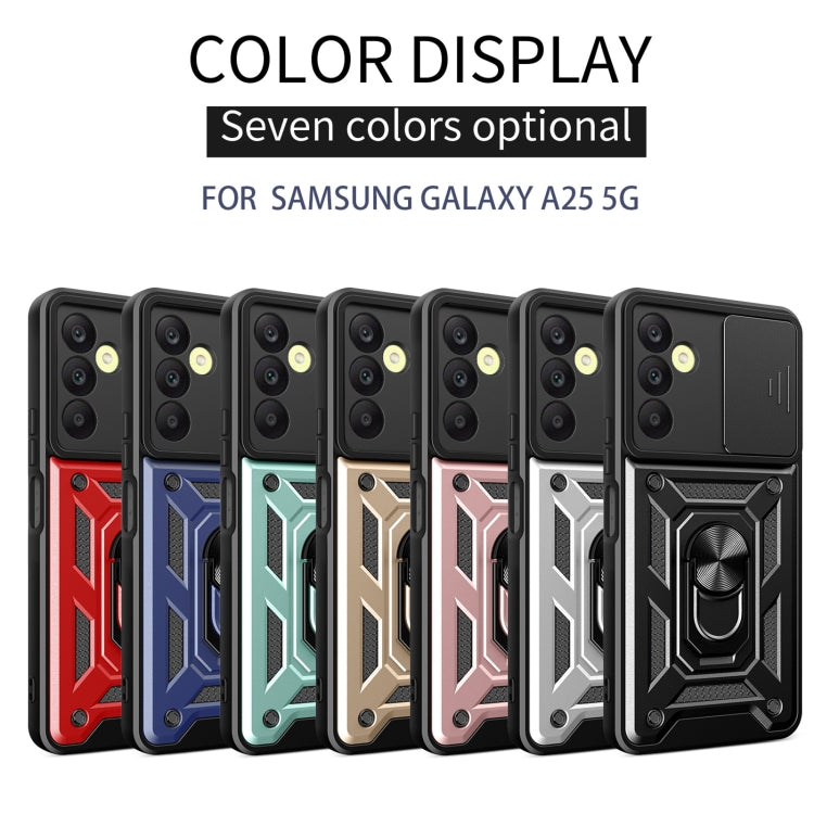 For Samsung Galaxy A25 5G Sliding Camera Cover Design TPU+PC Phone Case(Blue) - Galaxy Phone Cases by PMC TechLife | Online Shopping South Africa | PMC TechLife