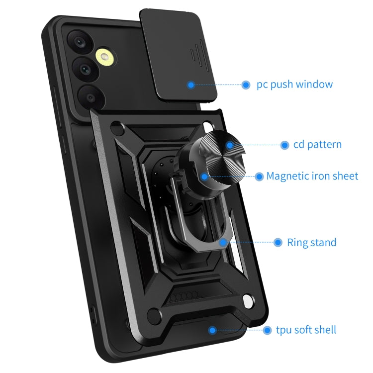 For Samsung Galaxy A25 5G Sliding Camera Cover Design TPU+PC Phone Case(Blue) - Galaxy Phone Cases by PMC TechLife | Online Shopping South Africa | PMC TechLife