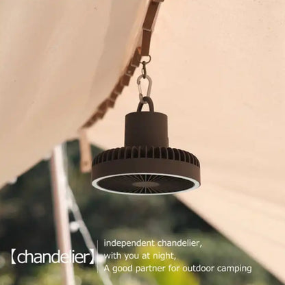 DQ212 10000mAh Outdoor Portable Camping Fan Tent Hanging Vertical Light(Black Grey) - Electric Fans by PMC Jewellery | Online Shopping South Africa | PMC Jewellery | Buy Now Pay Later Mobicred