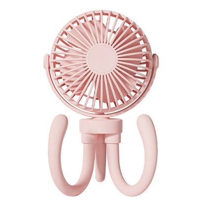 T8 2000mAh Flexible Octopus Tripod Rotatable Portable Fan(Pink) - Electric Fans by PMC Jewellery | Online Shopping South Africa | PMC Jewellery | Buy Now Pay Later Mobicred