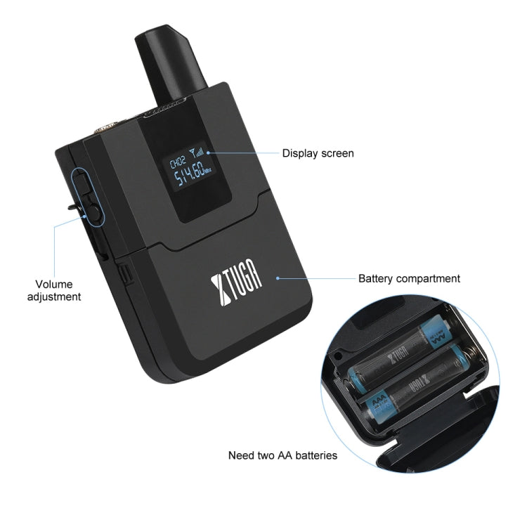 XTUGA A140-H Wireless Microphone System 4 Channel UHF Handheld Microphone(US Plug) - Microphone by XTUGA | Online Shopping South Africa | PMC TechLife | Buy Now Pay Later Mobicred