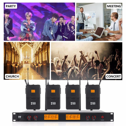 XTUGA A400-HB Professional 4-Channel UHF Wireless Microphone System with 2 Handheld & 2 Headset Microphone(EU Plug) - Microphone by XTUGA | Online Shopping South Africa | PMC Jewellery | Buy Now Pay Later Mobicred