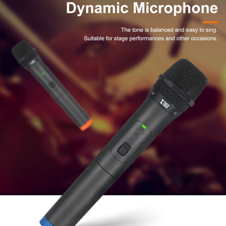 XTUGA S400 Professional 4-Channel UHF Wireless Microphone System with 4 Handheld Microphone(EU Plug) - Microphone by XTUGA | Online Shopping South Africa | PMC Jewellery | Buy Now Pay Later Mobicred