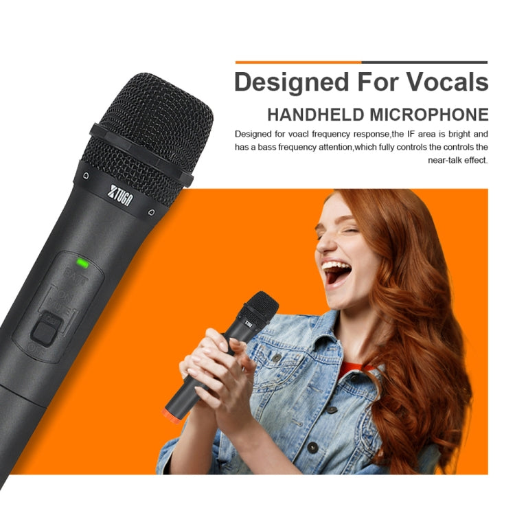 XTUGA S400 Professional 4-Channel UHF Wireless Microphone System with 4 Handheld Microphone(US Plug) - Microphone by XTUGA | Online Shopping South Africa | PMC Jewellery | Buy Now Pay Later Mobicred