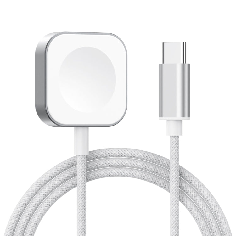 For Apple Watch Type-C Interface Magnetic Charger(Silver) - Charger / Holder by PMC TechLife | Online Shopping South Africa | PMC TechLife | Buy Now Pay Later Mobicred