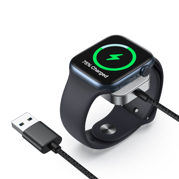 For Apple Watch USB Interface Magnetic Charger(Black) - Charger / Holder by PMC Jewellery | Online Shopping South Africa | PMC Jewellery | Buy Now Pay Later Mobicred