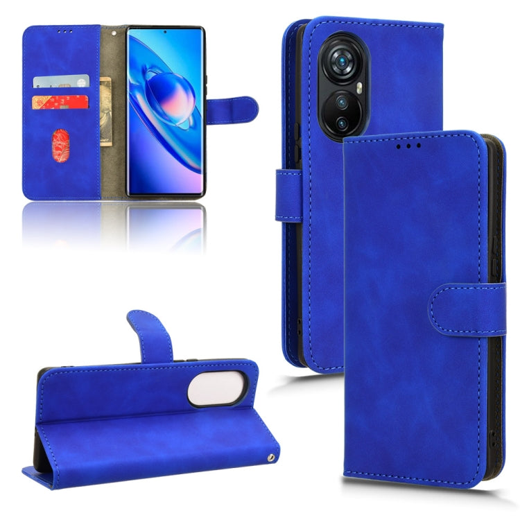 For Blackview A200 Pro Skin Feel Magnetic Flip Leather Phone Case(Blue) - More Brand by PMC TechLife | Online Shopping South Africa | PMC TechLife | Buy Now Pay Later Mobicred