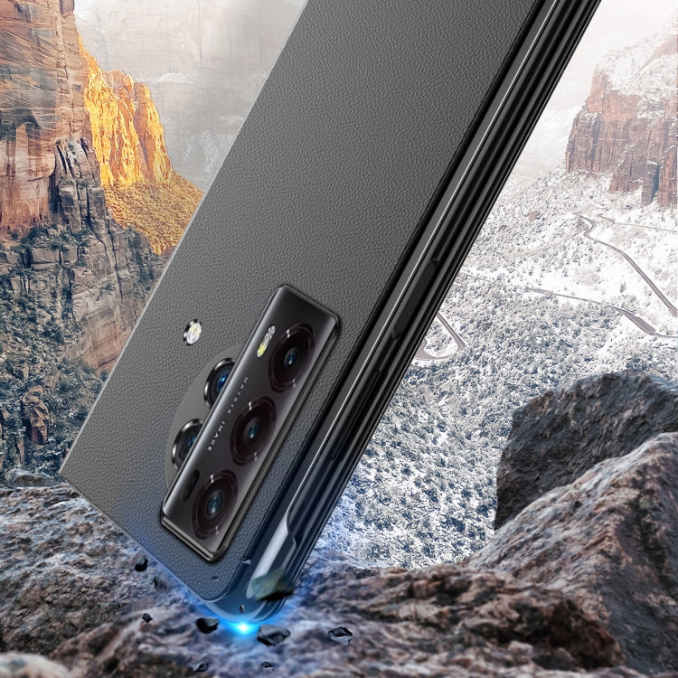 For Honor Magic V2 Electroplated Mirror Protective Phone Case with Holder(Pink) - Honor Cases by PMC TechLife | Online Shopping South Africa | PMC TechLife | Buy Now Pay Later Mobicred